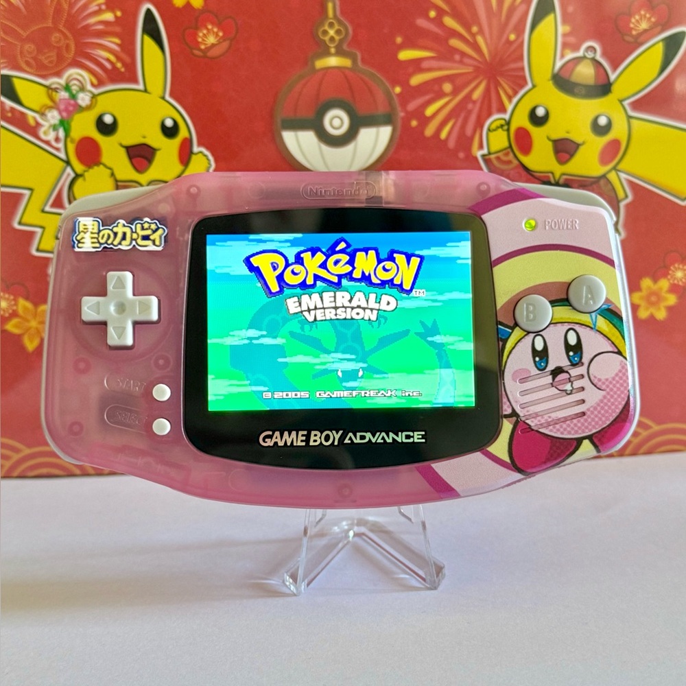 Nintendo Game Boy Advance IPS Backlit + Pokemon Emerald